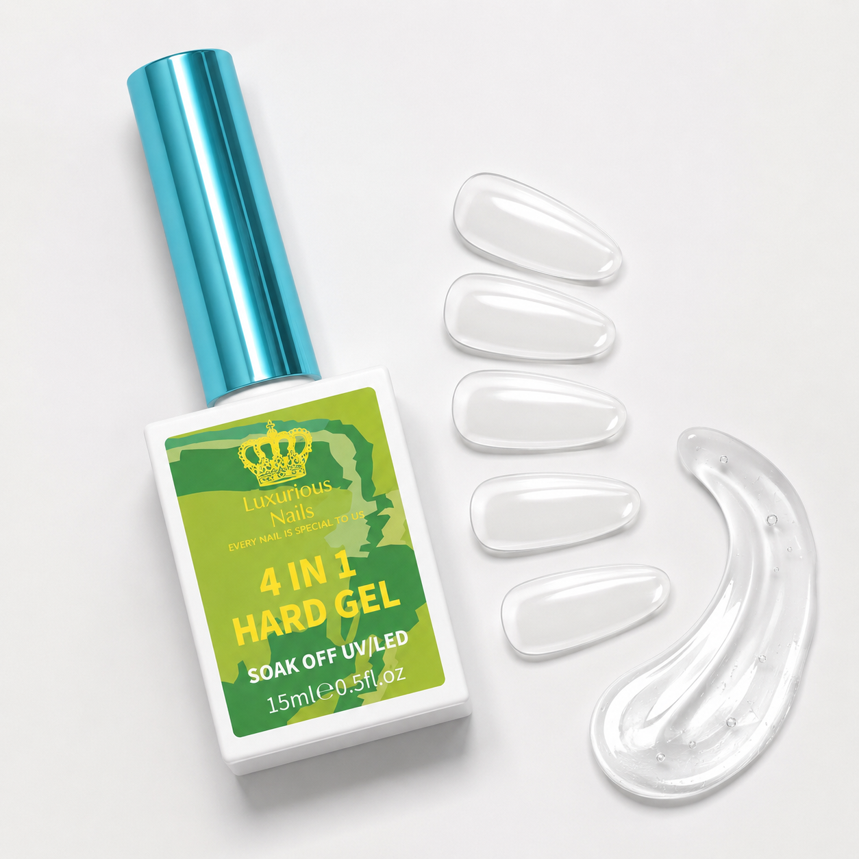 Luxurious Nails 4 in 1 Hard Gel – Soak Off UV/LED 15ml